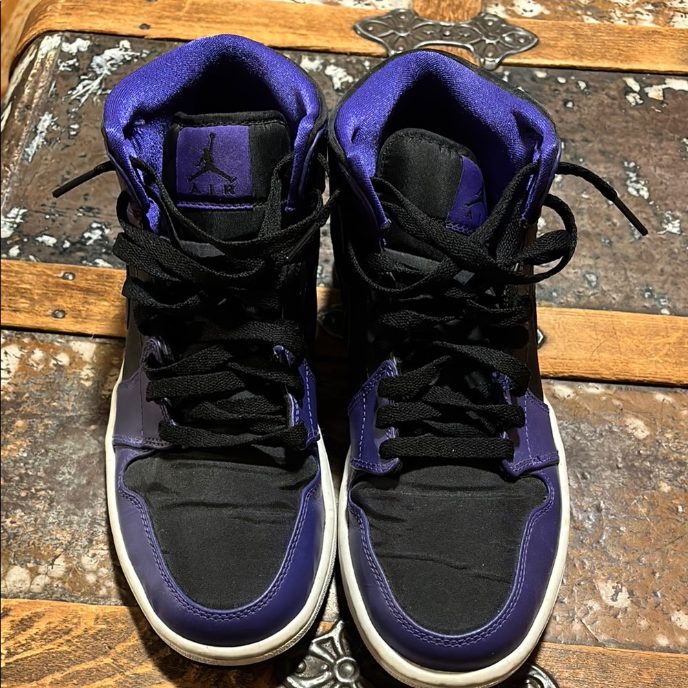 Nike Air Jordan High Tops - Black and Purple